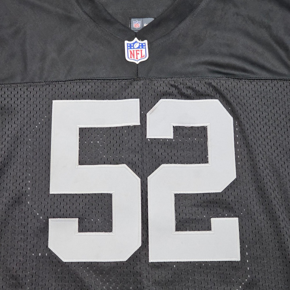 Nike Oakland Raiders Jersey Mens SZ 56 2XL Black Khalil Mack 52 On Field NFL - Picture 9 of 11